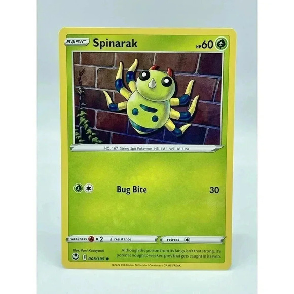 Spinarak 003/195 Silver Tempest Common Non Holo Pokemon‎ TCG Mint Unplayed - Picture 1 of 6